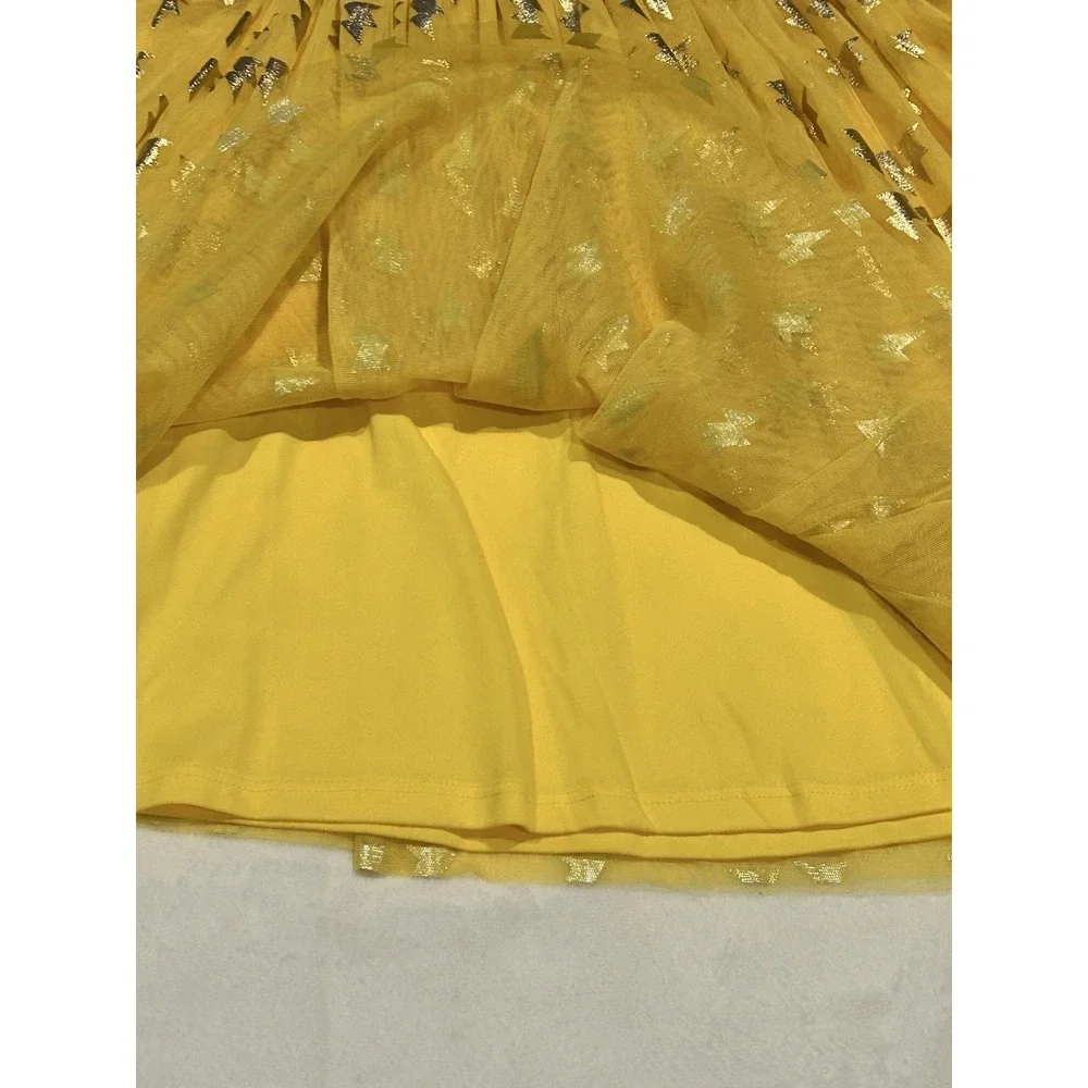 Pokemon Girl's Size‎ 2X Dress Short Sleeve Hooded And Lace Bottom Yellow NWOT - Picture 4 of 6